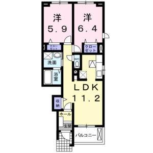 2LDK 間取り図