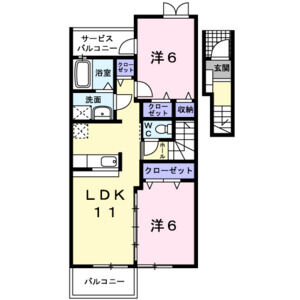 2LDK 間取り図