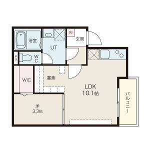 1LDK 間取り図