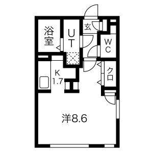 ワンルーム 間取り図