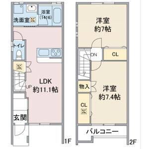 2LDK 間取り図