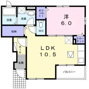 1LDK 間取り図