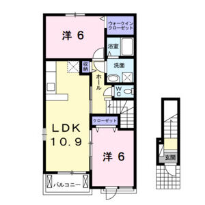 2LDK 間取り図