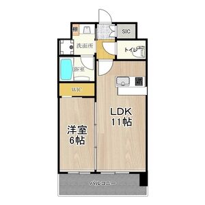 1LDK 間取り図