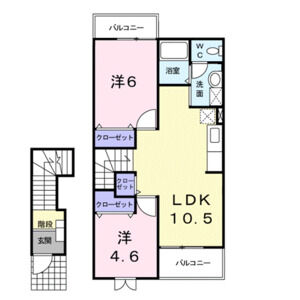 2LDK 間取り図