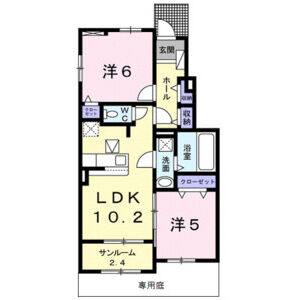 2LDK 間取り図