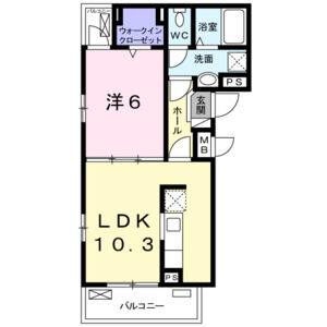 1LDK 間取り図