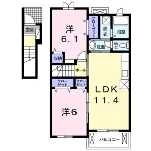 2LDK 間取り図