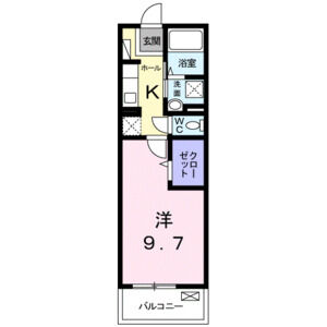 1K 間取り図