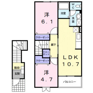 2LDK 間取り図