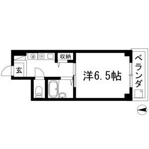 1K 間取り図