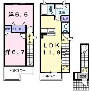2LDK 間取り図