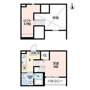 ワンルーム 間取り図