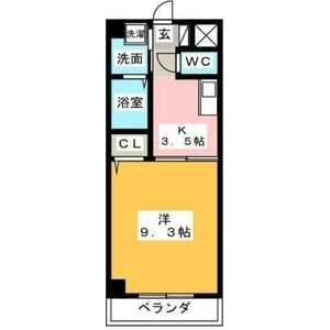 1DK 間取り図