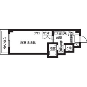 1K 間取り図