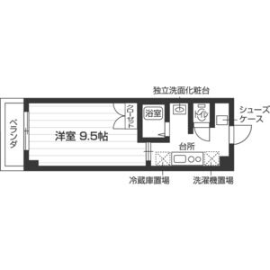 1K 間取り図