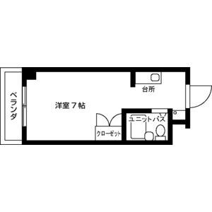 1K 間取り図