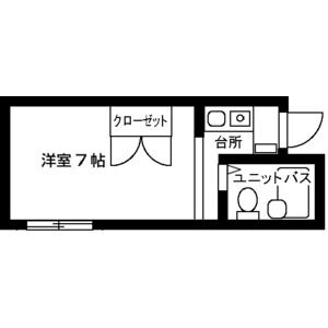 1K 間取り図
