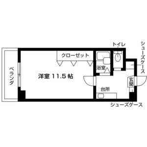 1K 間取り図