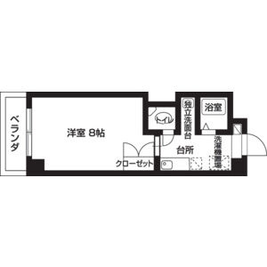 1K 間取り図