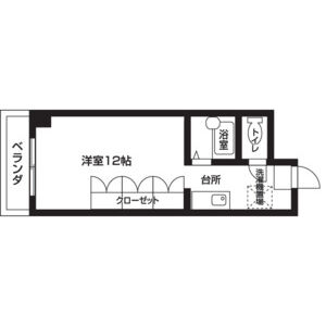 1K 間取り図