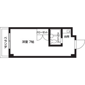 1K 間取り図