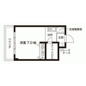 ワンルーム 間取り図