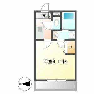 1K 間取り図