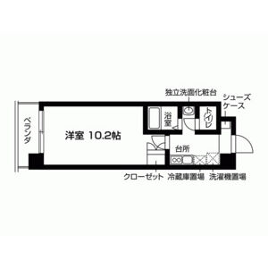 1K 間取り図