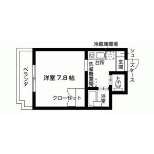 1K 間取り図