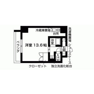 1K 間取り図