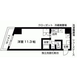 1K 間取り図