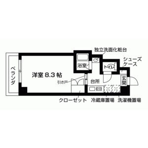 1K 間取り図