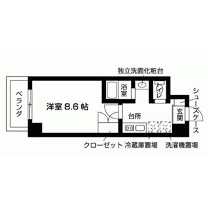 1K 間取り図
