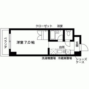 1K 間取り図