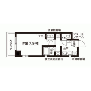 1K 間取り図