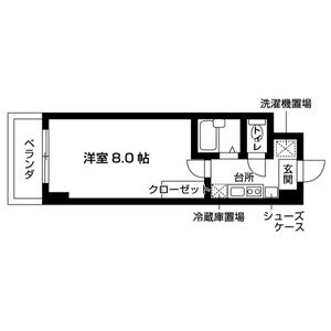 1K 間取り図