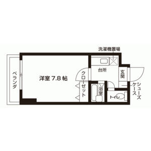 1K 間取り図