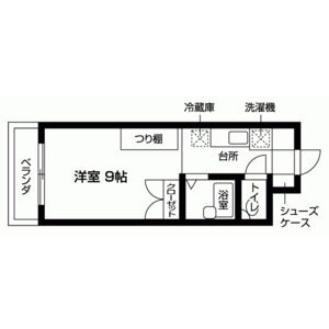 1K 間取り図