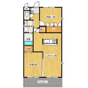 2LDK 間取り図