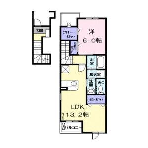 1LDK 間取り図