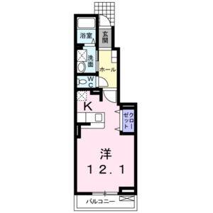 1K 間取り図