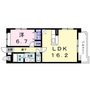 1LDK 間取り図
