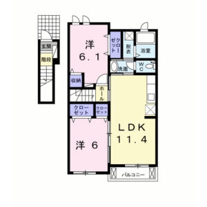 2LDK 間取り図