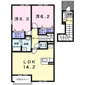 2LDK 間取り図
