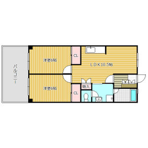 2LDK 間取り図