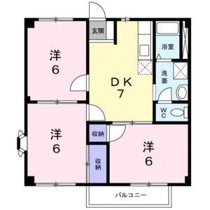 3DK 間取り図