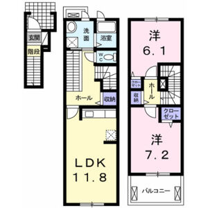 2LDK 間取り図