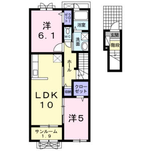 2LDK 間取り図