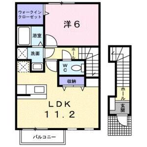 1LDK 間取り図